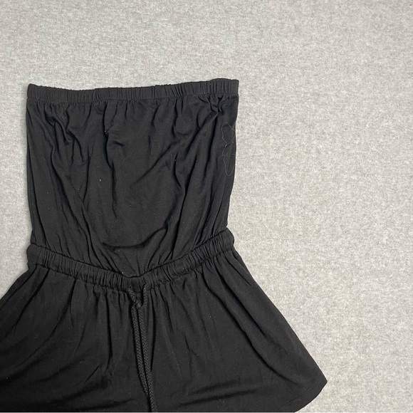 Mossimo Romper Womens XS Solid Black Strapless From Target Adult - Picture 3 of 11